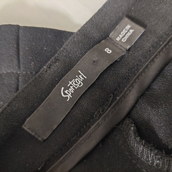 Sportsgirl Black Crepe Wide Leg Pants Size 8 As New Condition - Picture 3 of 3